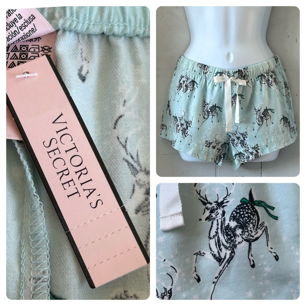 Victoria's Secret Holiday Reindeer Pajama Bottoms Sleep Shorts